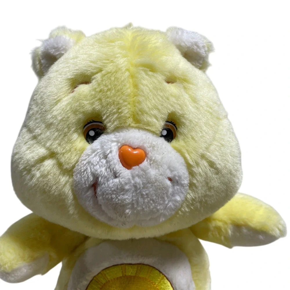 Care Bear Funshine Bear Yellow 2002 Smiling Sun Belly Badge 13